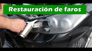 Restauración faros con polímero soportes de radiador  Plafon LED matrícula  HYUNDAI COUPE [upl. by Nylhsa]