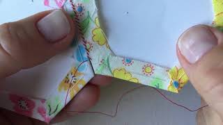 English Paper Piecing Flat Back Stitch [upl. by Enelia]