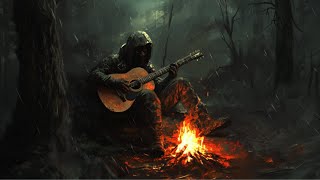 4 Hours of Post Apocalyptic Acoustic Guitar STALKERMetro Inspired with campfire ambience [upl. by Arrej]