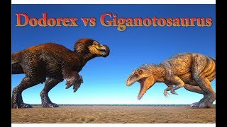 Dodorex vs Giganotosaurus  ARK Survival Evolved  Cantex [upl. by Ailad]