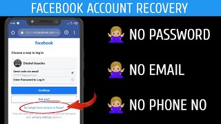 How to Recover Facebook Account Without Email  Phone Number or Password  EASY  2023 [upl. by Atinehc71]