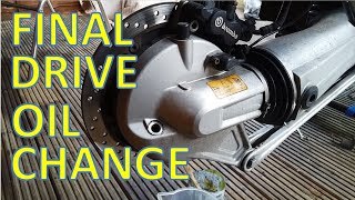 BMW R1100rt final drive oil change and swingarm maintenance [upl. by Akeimahs724]