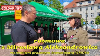 Rozmowa mjr SG Mirosławą Aleksandrowicz rzecznikiem komendanta WMOSG [upl. by Liw]