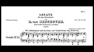 Beethoven  Sonata No 27 in E Minor Op 90 Mvt I [upl. by Storz]