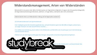 Widerstandsmanagement Arten von Widerständen  Enterprise Transformation [upl. by Ardnuyek]