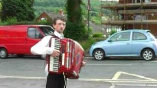 Piano Accordion Player Street Busking Nick Williams Music [upl. by Drugi]