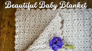 EASY and Beautiful Crochet Baby Blanket  Baby Blanket Crochet Pattern [upl. by Eillil]