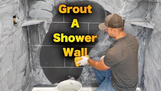 How To Grout A Shower Wall  EASY StepByStep Guide [upl. by Mosa]