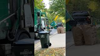 WM Garbage Truck in Action Lid Flip garbagetrucks trashtruck short shorts shortsfeed wm [upl. by Worth]