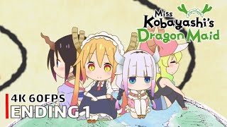 Miss Kobayashis Dragon Maid  Ending 1 4K 60FPS  Creditless  CC [upl. by Potts526]