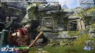 God of War All Odins Ravens in Veithurgard Allfather Blinded Trophy [upl. by Ettebab984]