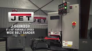 Jet 9 x 48 in Variable Speed Wide Belt Sander 3PH 230V [upl. by Riek]