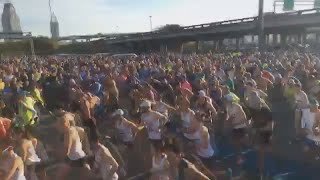 Thousands crowd downtown Mobile for Azalea Trail Run [upl. by Gilburt]