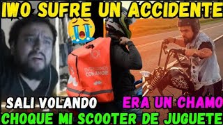 🔥IWO CHOCA SU MOTO🤣ERA UN CHAMITO😭 [upl. by Ethbun]