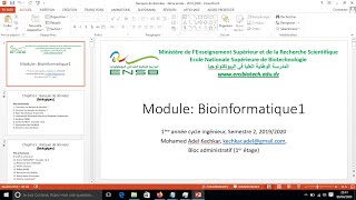 Cours BioinformatiqueChapitre 2 Banques de données biologiques UniprotKBS23ème année20192020 [upl. by Jarlen]