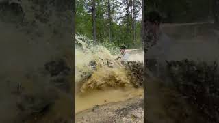 CANAM FOURWHEELER TEARS THROUGH MUD HOLE [upl. by Cia142]