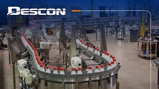 Descon Conveyor  Loose Container Conveyor with Servo Laning [upl. by Derraj]