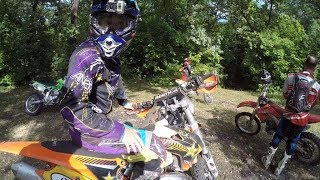 ГОНКА НА КРОССБАЙКЕ ПО ЛЕСУ в 360°  motocross race in the forest 360° [upl. by Oilenroc]