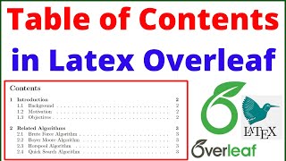 How to Create Table of Contents in Latex Overleaf Bangla Tutorial 2023 Add Insert Table of Contents [upl. by Enilarac709]