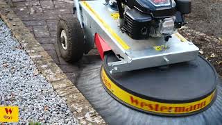 Moss amp Weed Removal with the Westermann Honda Moss Brush WR870 Battery Sweeper  FR Jones amp Son [upl. by Kare]