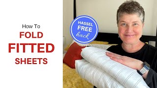 How To Fold Fitted Sheets the Easy Way  Hassle Free Hack [upl. by Onstad280]