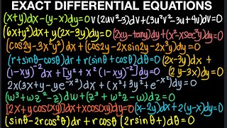 Exact Differential Equations Part 1 Live Stream [upl. by Gautea]