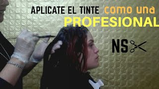 COMO APLICAR TINTE COMO UNA PROFESIONAL 👸👸  retoque de raíz cabello virgen y cabello con canas [upl. by Jewelle]