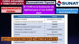 CAT SUNAT 2023 EVALUACION DE APTITUD RM RV ESPACIAL DIRECCION LOCALES DE EVALUACION LINK BALOTARIOS [upl. by Teloiv391]