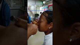 How to use piercing gun Earnose piercing procedure with gun shot ear piercing nose piercing [upl. by Adilen]