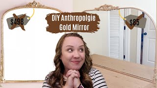 DIY Antiqued Gold Mirror Anthropologie Gleaming Primrose Inspired Mirror Dupe Let’s DIY [upl. by Noiram12]