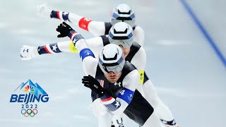 United States wins first mens team pursuit medal since 2010  Winter Olympics 2022  NBC Sports [upl. by Ahsiyt]