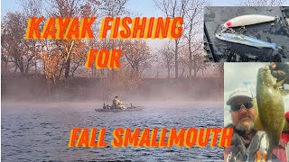 Kayak Fishing for Fall Smallmouth Bass [upl. by Repinuj]