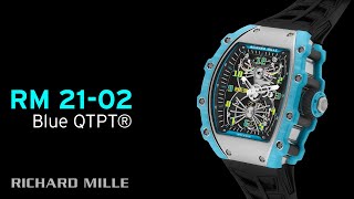 RM 2102 Tourbillon Aerodyne in Caribbean Blue Quartz TPT® — RICHARD MILLE [upl. by Ahsiri]