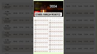 İSTANBUL RAMAZAN İMSAKİYESİ 2024 [upl. by Conrado]