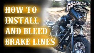 How to Install a Brake Line and Bleed Brakes on a Harley Davidson [upl. by Fiedler34]