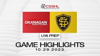 Okanagan Hockey Academy vs Shawnigan Lake U18 Prep 1029  CSSHL Highlights [upl. by Urbain105]