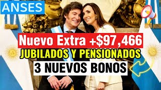 👉Nuevo Extra de ANSES de 💲97466 y pagan 3 NUEVOS BONOS en Noviembre para Jubilados y Pensionados📌💵 [upl. by Gawlas834]