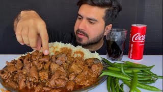 ASMR EATING SPICY MUTTON BOTI CURRYSPICY MUTTON LIVER CURRY WITH RICEDRINK  MUKBANG [upl. by Nessa]