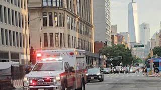 FDNY EMS Responding On 6th Ave In Midtown Manhattan New York City [upl. by Adnohrahs]