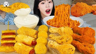 ASMR MUKBANG 직접 만든 불닭볶음면 뿌링클 양념치킨 치즈볼 먹방 amp 레시피 FRIED CHICKEN AND FIRE NOODLES EATING [upl. by Shepard]