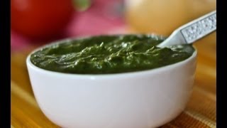 Green Chutney  Coriander and Mint Green Chutney  Chutney Recipes by Archanas Kitchen [upl. by Ellinej]