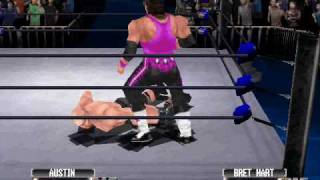 Steve Austin vs Bret Hart WWF No Mercy old school Wrestling [upl. by Ogawa]