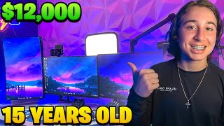 How I Afforded A 12000 Gaming Setup At 15 Revealing My Youtube Earnings [upl. by Kcirrad]