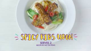 NEA Love Your Food Recipe Contest  Spicy Ribs Udon [upl. by Homere]