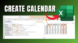 How To Create Calendar In Excel 2024 [upl. by Riana]