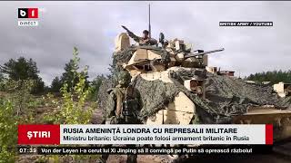 RUSIA AMENINȚĂ LONDRA CU REEPRESALII MILITAREȘtiri B1TV7 mai 2024 [upl. by Letch64]