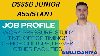 DSSSB Junior Assistant Job Profile dsssb dsssbldc dsssbnotice juniorassistant [upl. by Arvin]