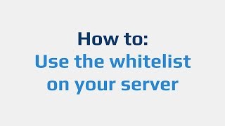 How to Use the whitelist on your server [upl. by Tigram]