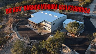 80X60 Barndominium WalkthroughTour Shop House Garage With Living Quarters [upl. by Hankins]