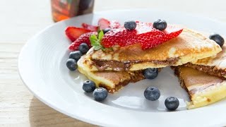 Nutella Pancakes  VideoKuchniapl [upl. by Anitac]